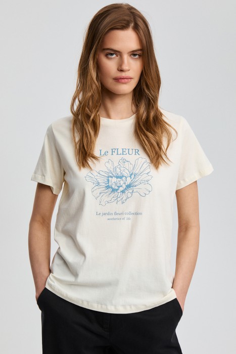 футболка с принтом от бренда снежная королева вид слева