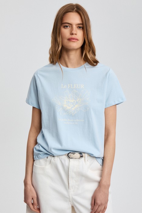 футболка с принтом от бренда снежная королева вид слева