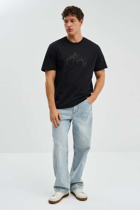 футболка с принтом от бренда снежная королева вид слева