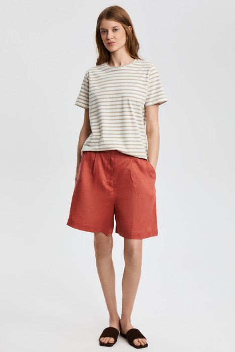 футболка в полоску от бренда снежная королева вид слева