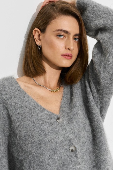 кардиган из шерсти альпаки по цене 3580 руб вид справа