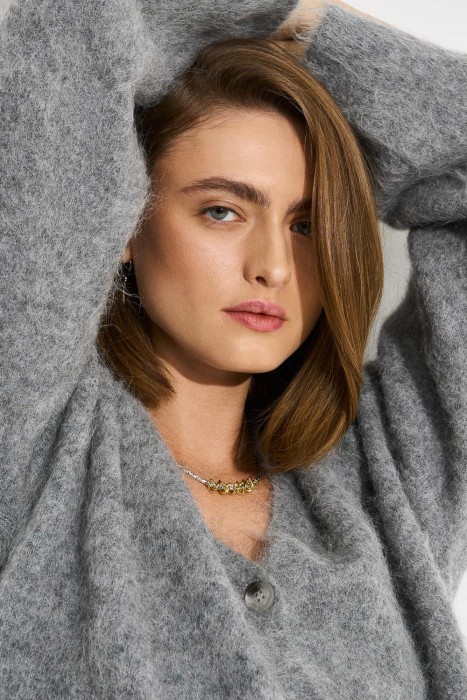 кардиган из шерсти альпаки из россии вид сбоку