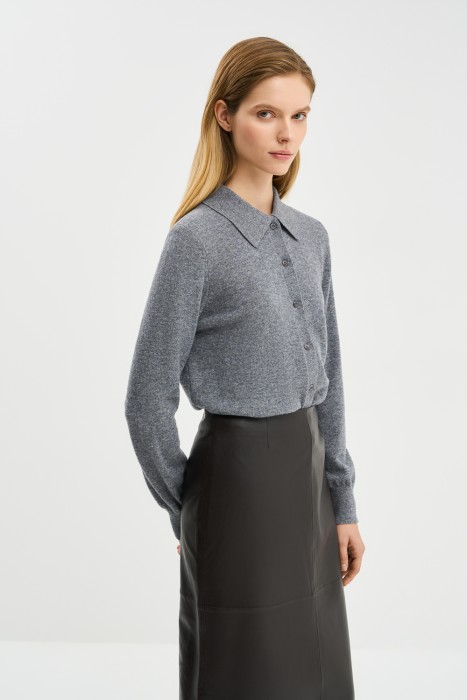 кардиган из шерсти мериноса по цене 2580 руб вид справа