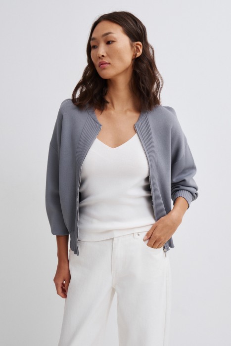 кардиган на молнии из россии вид сбоку