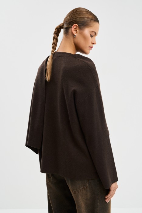кардиган с драпировкой из россии вид сбоку