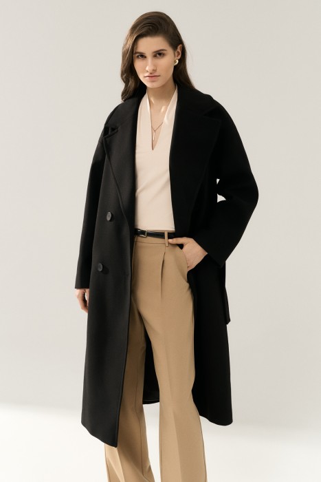 классическое двубортное пальто 743312003 фотография