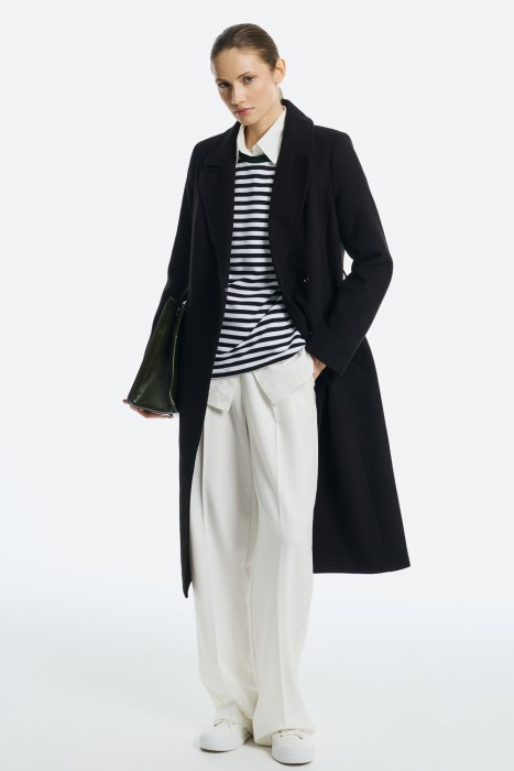 классическое пальто с поясом 743306003 фотография