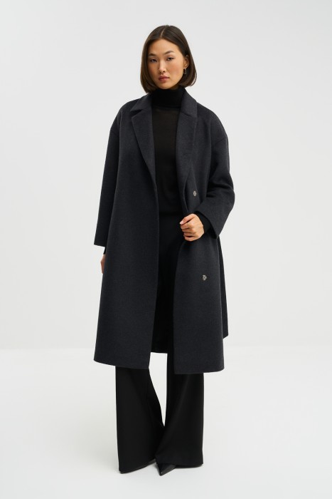 классическое пальто с поясом 774834003 фотография