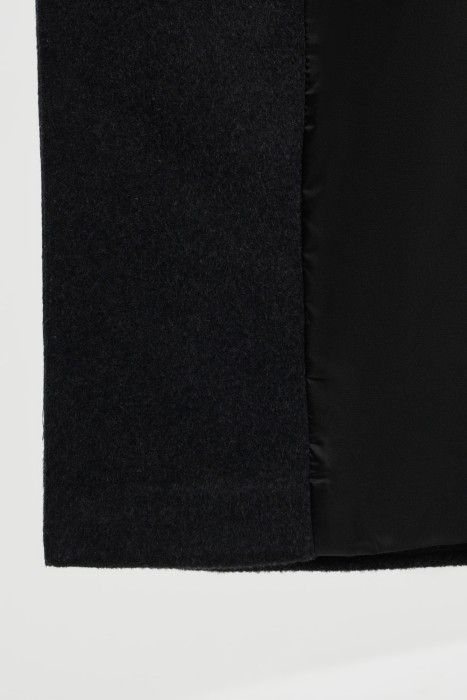 классическое пальто с поясом из россии вид сбоку