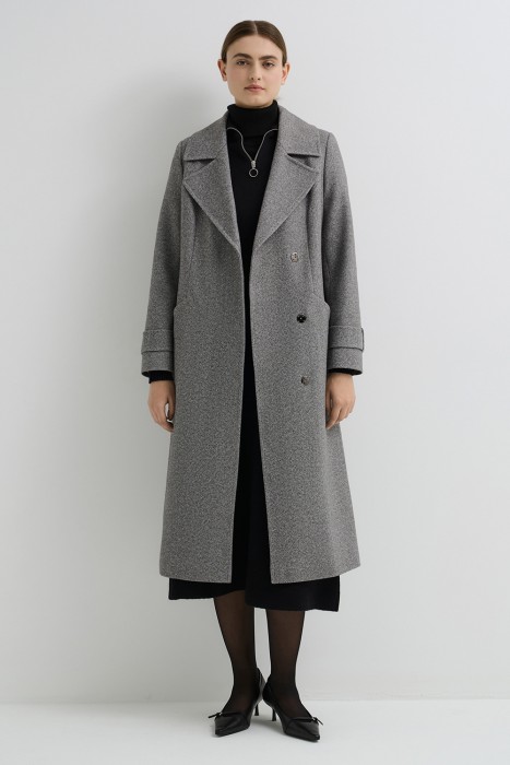 классическое пальто с поясом 743967003 фотография