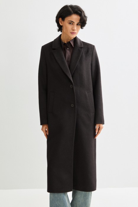 классическое пальто от бренда снежная королева вид слева