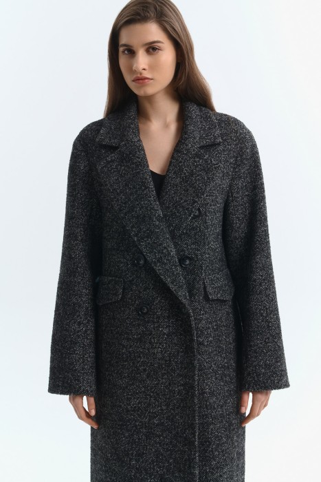 классическое пальто от бренда снежная королева вид слева