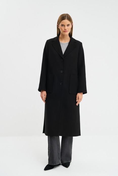 классическое пальто от бренда снежная королева вид слева