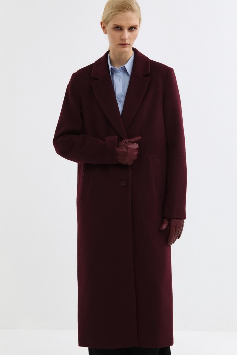 классическое пальто от бренда снежная королева вид слева