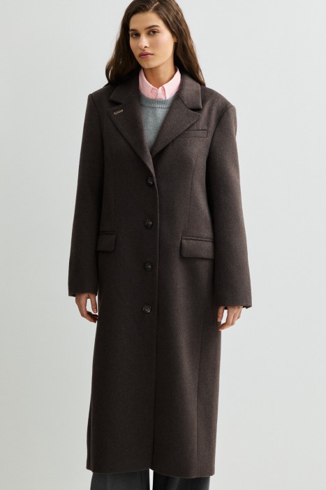 классическое пальто от бренда снежная королева вид слева