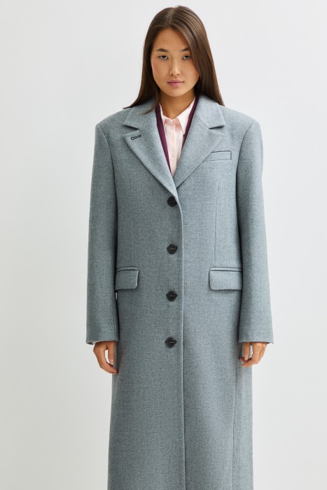 классическое пальто от бренда снежная королева вид слева