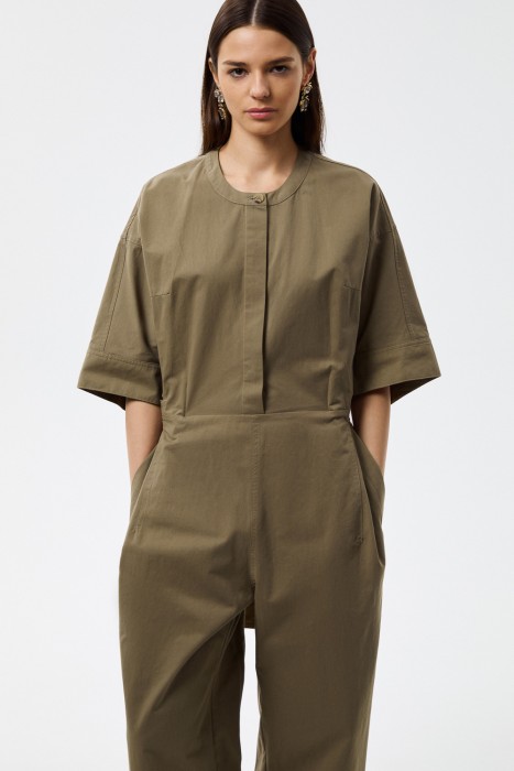 комбинезон из хлопка от бренда снежная королева вид слева