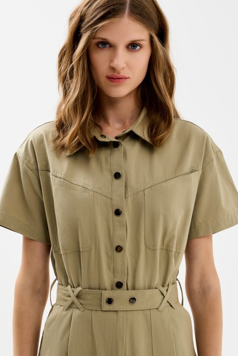 комбинезон из хлопка от бренда снежная королева вид слева