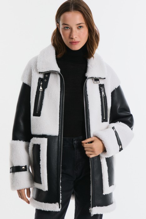 комбинированная куртка из шерсти 733372003 фотография