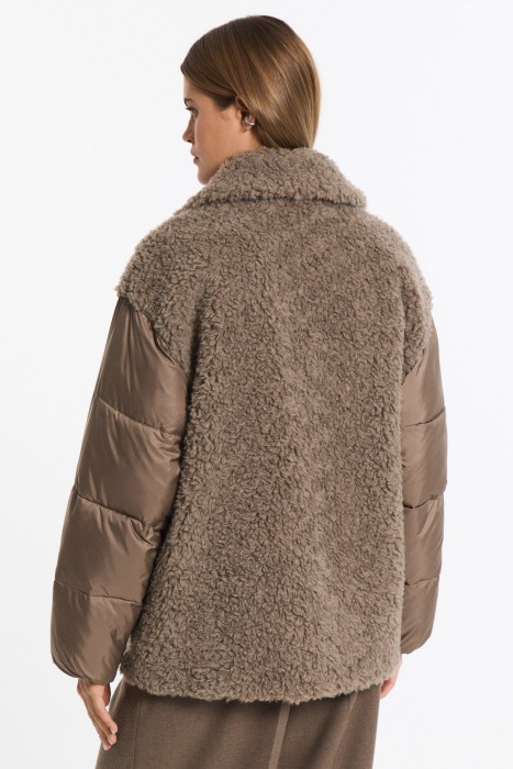 комбинированная куртка из шерсти из россии вид сбоку