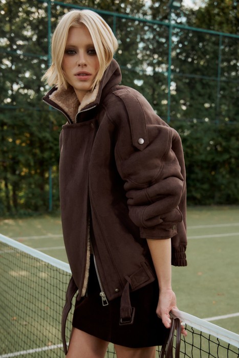 комбинированная куртка из шерсти по цене 13040 руб вид справа