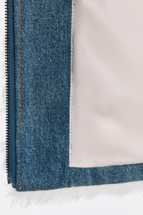 комбинированная куртка из шерсти по цене 14270 руб вид справа