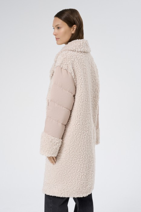 комбинированная шуба из овечьей шерсти по цене 8630 руб вид справа