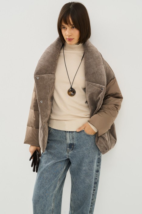 комбинированная зимняя куртка 775633003 фотография