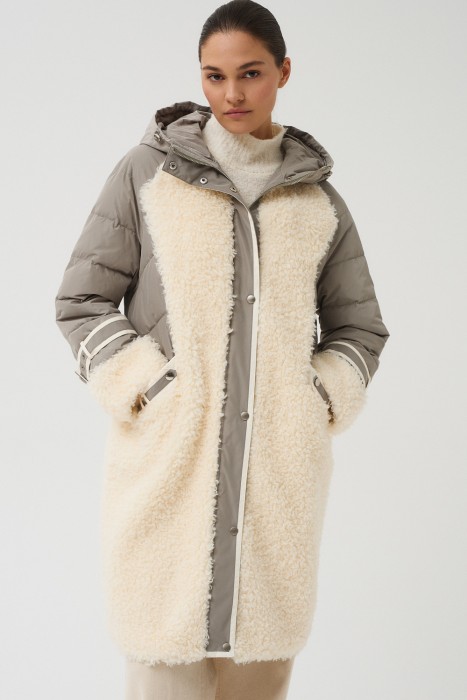 комбинированное пальто из шерсти из россии вид сбоку