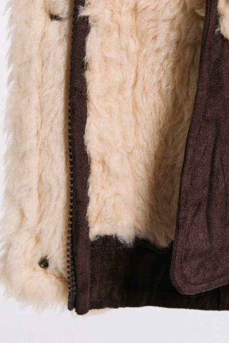 комбинированный бомбер из шерсти из россии вид сбоку