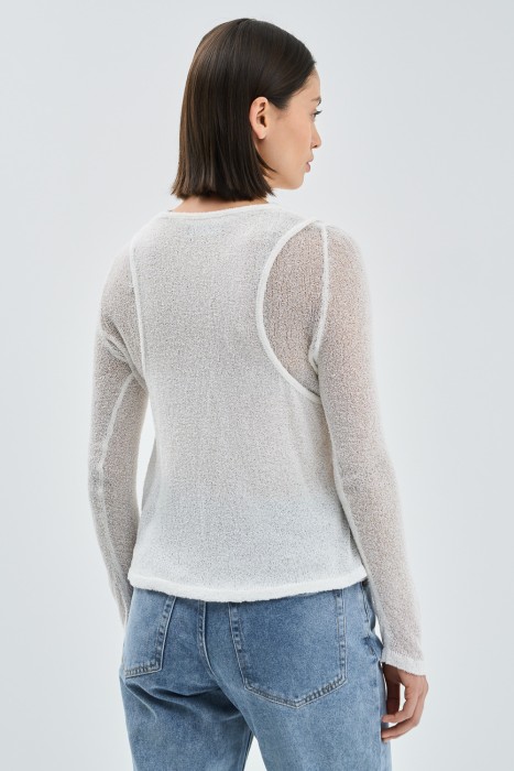 комбинированный джемпер из россии вид сбоку