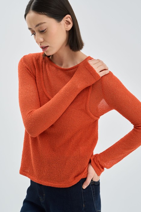 комбинированный джемпер 756921003 фотография