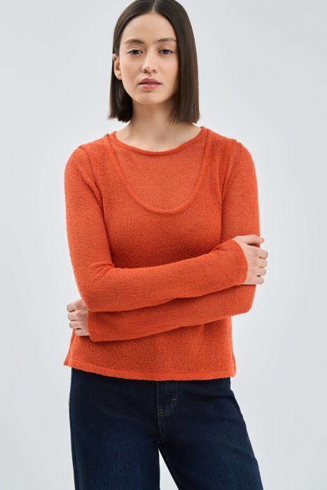 комбинированный джемпер из россии вид сбоку