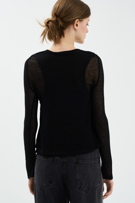 комбинированный джемпер из россии вид сбоку