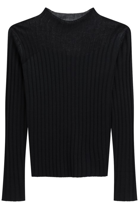 комбинированный трикотажный джемпер из россии вид сбоку