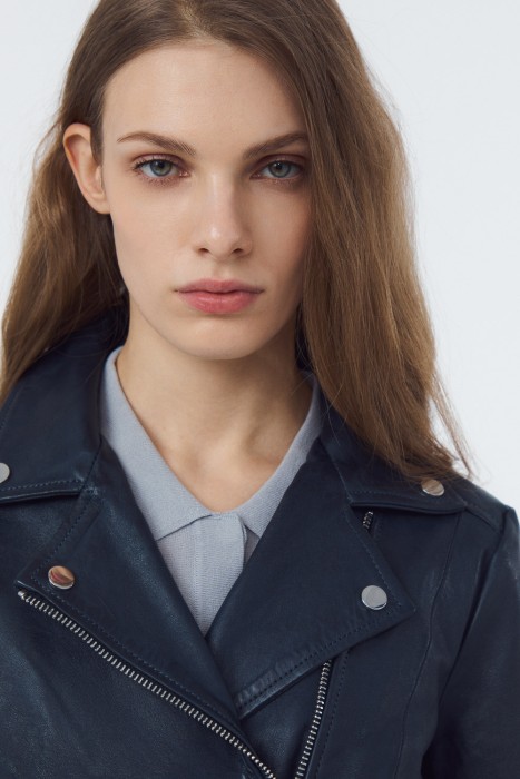 косуха из натуральной кожи из россии вид сбоку