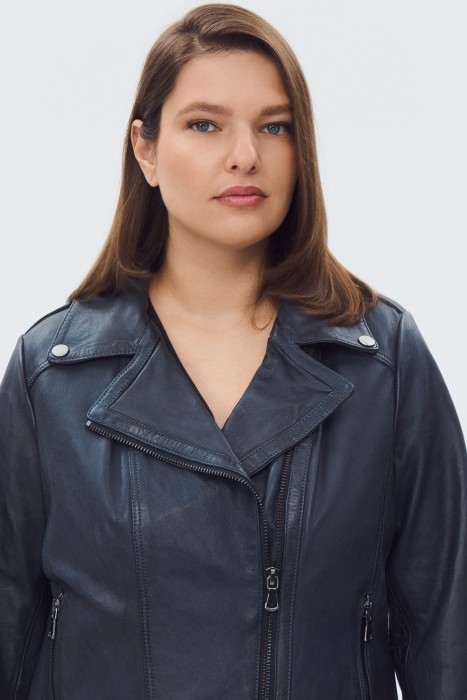 косуха из натуральной кожи из россии вид сбоку