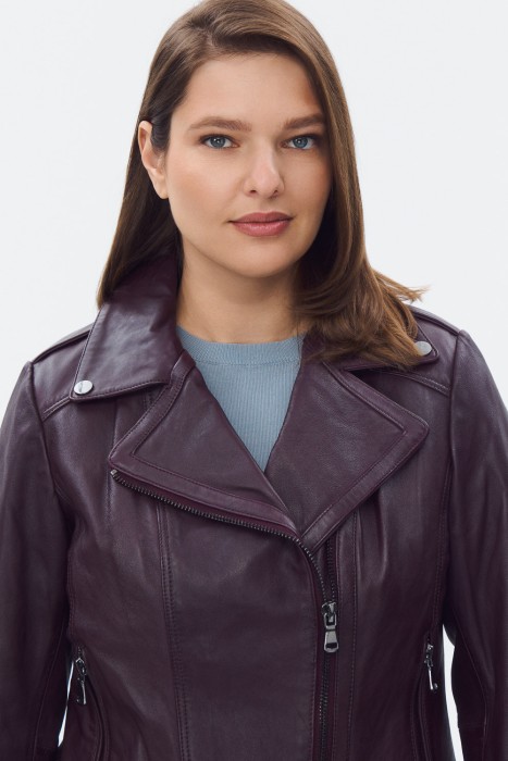 косуха из натуральной кожи из россии вид сбоку