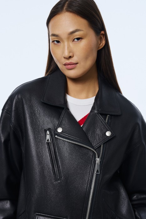 косуха из натуральной кожи из россии вид сбоку