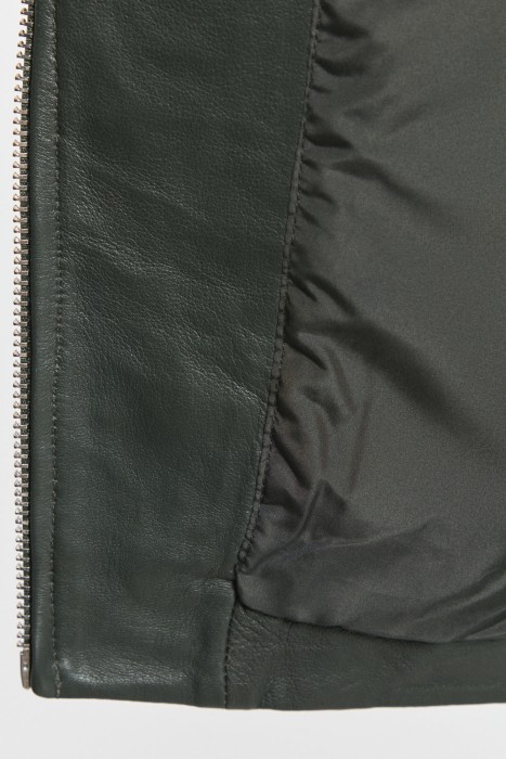 косуха из натуральной кожи от бренда снежная королева вид слева