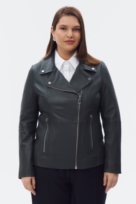 косуха из натуральной кожи из россии вид сбоку