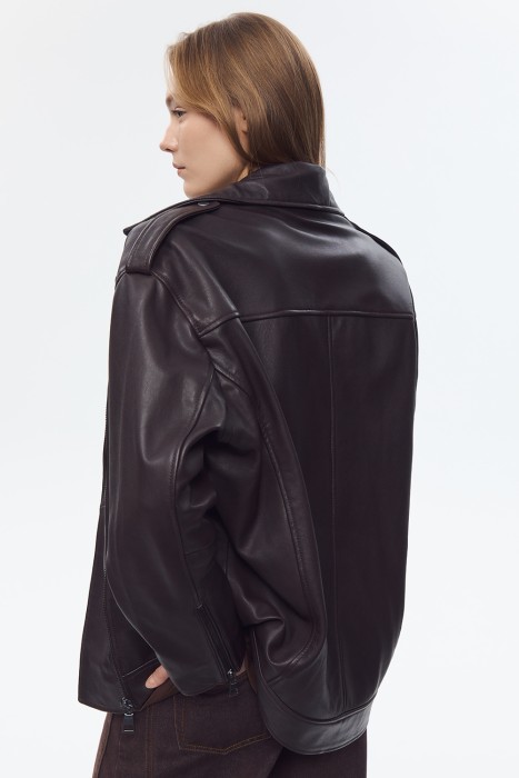 косуха из натуральной кожи из россии вид сбоку