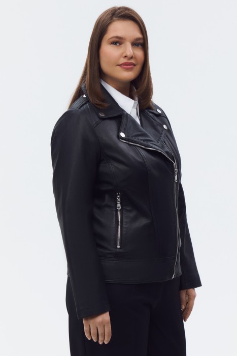 косуха из натуральной кожи из россии вид сбоку