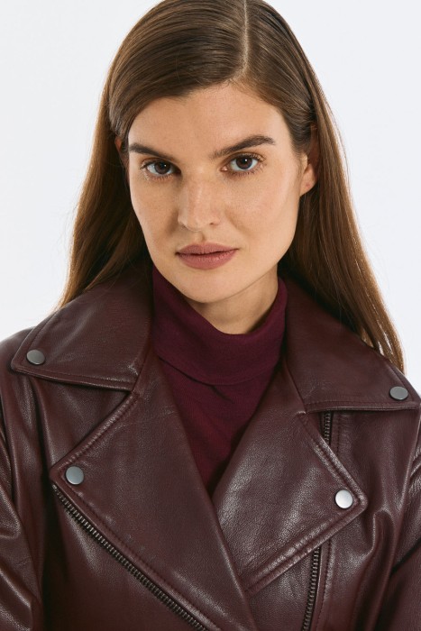 косуха из натуральной кожи из россии вид сбоку