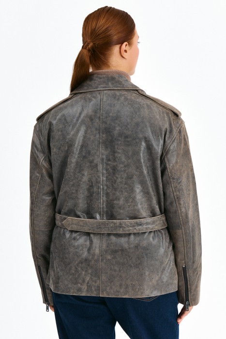 косуха из натуральной кожи по цене 11030 руб вид справа