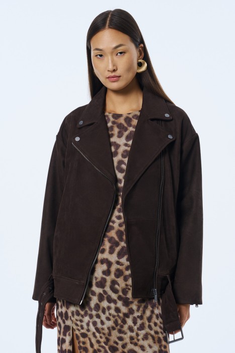 косуха из натуральной кожи из россии вид сбоку