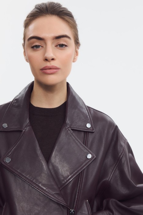 косуха из натуральной кожи из россии вид сбоку