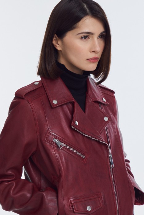 косуха из натуральной кожи из россии вид сбоку