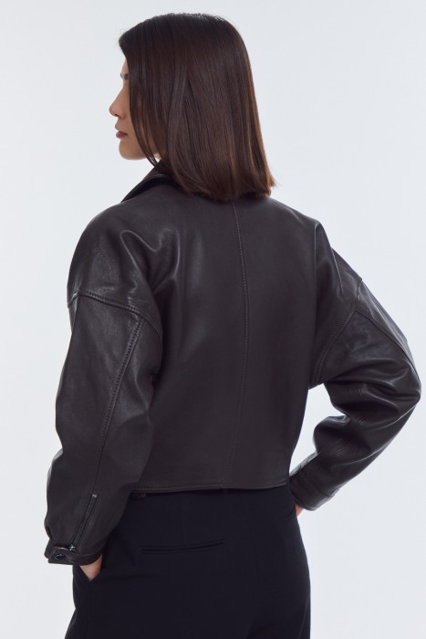 косуха из натуральной кожи по цене 14100 руб вид справа