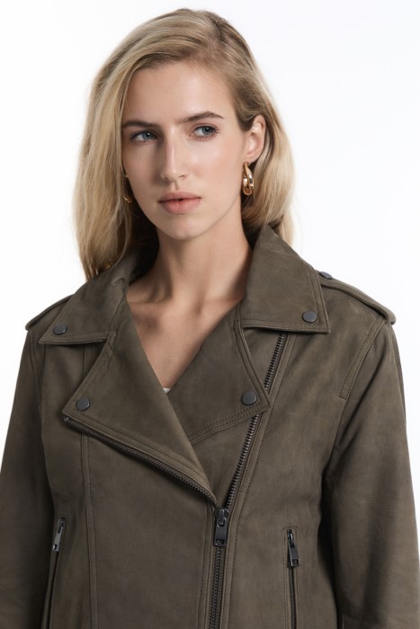 косуха из натуральной кожи из россии вид сбоку